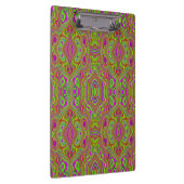 Trippy Retro Chartreuse Magenta Abstract Patroon Klembord (Rechts)