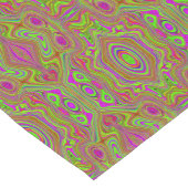 Trippy Retro Chartreuse Magenta Abstract Patroon Korte Tafelloper (Hoek)