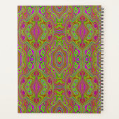 Trippy Retro Chartreuse Magenta Abstract Patroon Planner (Achterkant)
