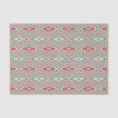 Trippy Retro Groovy Squiggly Kerstpatroon Tissuepapier (Voorkant)
