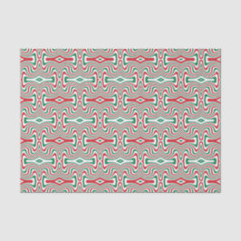 Trippy Retro Groovy Squiggly Kerstpatroon Tissuepapier