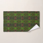 Trippy Retro Limegroene Abstracte Vlinder Bad Handdoek (Handdoek)