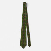 Trippy Retro Limegroene Abstracte Vlinder Stropdas (Voorkant)