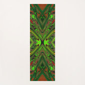 Trippy Retro Limegroene Abstracte Vlinder Yogamat (Voorkant)