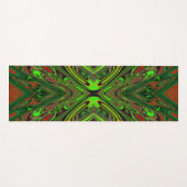 Trippy Retro Limegroene Abstracte Vlinder Yogamat (Voorkant (horizontaal))