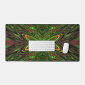 Trippy Retro Limoengroen Abstracte Vlinder Bureaumat (Keyboard & Muis)