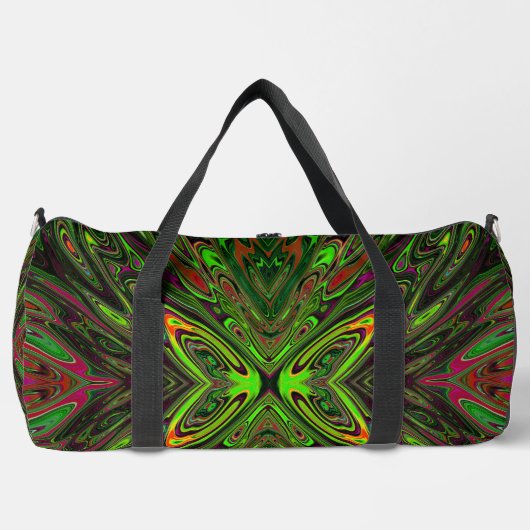 Trippy Retro Limoengroen Abstracte Vlinder Plunjezak (Voorkant)