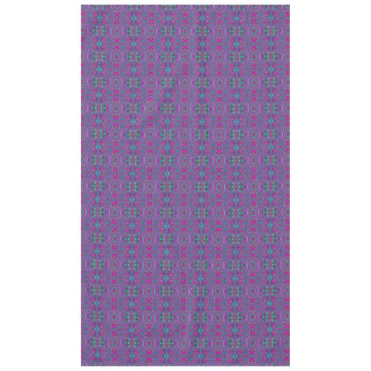 Trippy Retro Magenta, Blauw en Groen Abstract Tafelkleed (Voorkant)