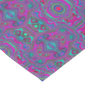 Trippy Retro Magenta, Blauw en Groen Abstract Tafelkleed (Gekanteld)