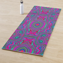 Trippy Retro Magenta, Blauw en Groen Abstract