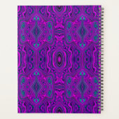 Trippy Retro Magenta en Black Abstract Pattern Planner (Achterkant)