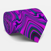 Trippy Retro Magenta en Black Abstract Pattern