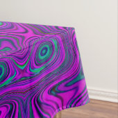 Trippy Retro Magenta en Black Abstract Pattern Tafelkleed (Voorbeeld)