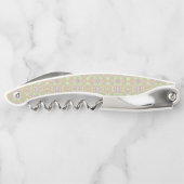 Trippy Retro Pink en Lime Green Abstract Pattern Kurkentrekker (Achterkant)