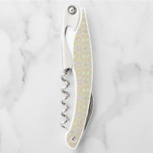 Trippy Retro Pink en Lime Green Abstract Pattern Kurkentrekker (Voorkant)