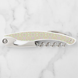 Trippy Retro Pink en Lime Green Abstract Pattern Kurkentrekker
