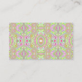 Trippy Retro Pink en Lime Green Abstract Pattern Visitekaartje (Voorkant)
