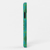 Trippy Retro Turquoise Chartreuse Abstract Patroon Case-Mate iPhone Case (Achterkant/rechts)