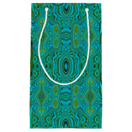 Trippy Retro Turquoise Chartreuse Abstract Patroon Klein Cadeauzakje