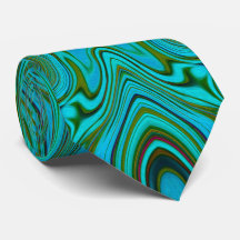 Trippy Retro Turquoise Chartreuse Abstract Patroon