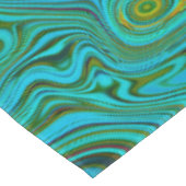 Trippy Retro Turquoise Chartreuse Abstract Patroon Tafelkleed (Gekanteld)