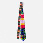 Trippy Retro Vaporwave Brain Stropdas (Achterkant)