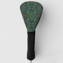 Trippy Retro Zwart en Limegroen Abstract Patroon