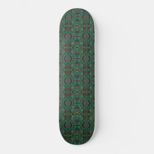 Trippy Retro Zwart en Limegroen Abstract Patroon Persoonlijk Skateboard