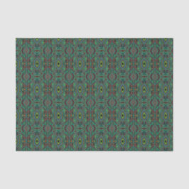 Trippy Retro Zwart en Limegroen Abstract Patroon Tissuepapier