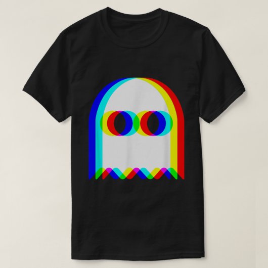 Trippy RGB Ghost Vaporwave Halloween Shirt (Design voorkant)