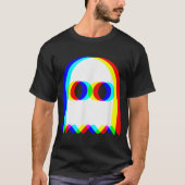 Trippy RGB Ghost Vaporwave Halloween Shirt (Voorkant)