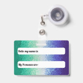 Trippy Ripply Funky Boho MLM Mannen die van Mannen Badge (Voorzijde met uittrekbare clip)