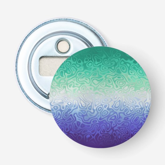 Trippy Ripply Funky Boho MLM Mannen die van Mannen Button Flesopener (Voorkant)