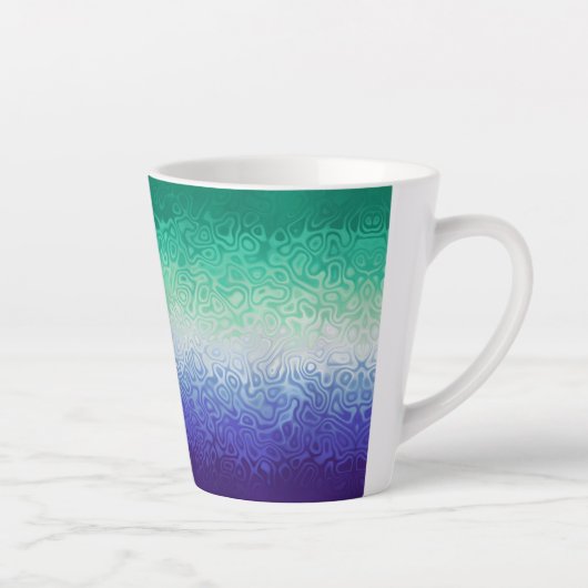 Trippy Ripply Funky Boho MLM Mannen Die Van Mannen Latte Mok (Rechts)