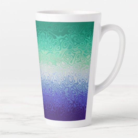 Trippy Ripply Funky Boho MLM Mannen die van Mannen Latte Mok (Rechts)