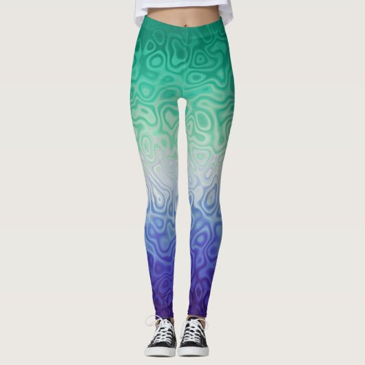 Trippy Ripply Funky Boho MLM Mannen Die Van Mannen Leggings (Voorkant)