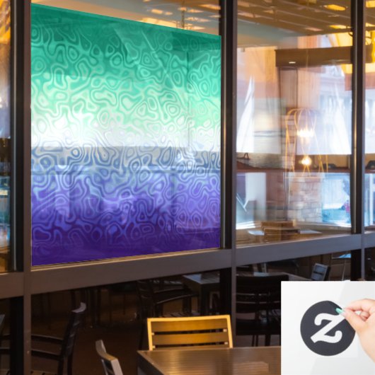 Trippy Ripply Funky Boho MLM Mannen die van Mannen Raamsticker (Restaurant Raam)