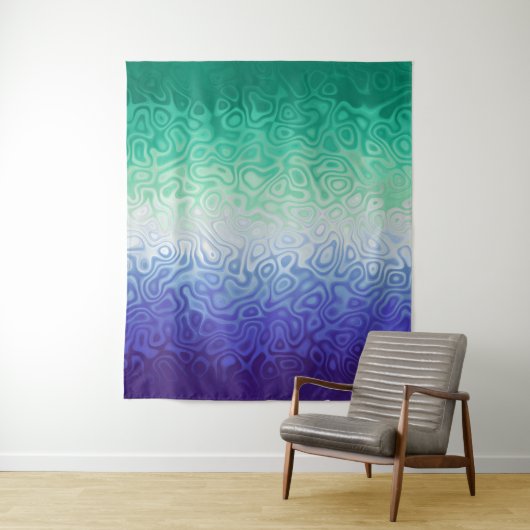 Trippy Ripply Funky Boho MLM Mannen die van Mannen Wandkleed (In situ)