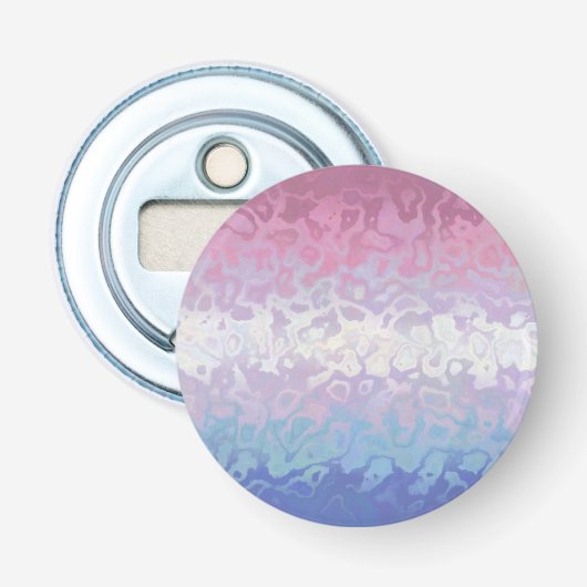 Trippy Ripply Groovy Excentrieke Bigender Pride Vl Button Flesopener (Voorkant)