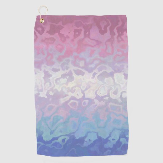 Trippy Ripply Groovy Excentrieke Bigender Pride Vl Golfhanddoek (Voorkant)