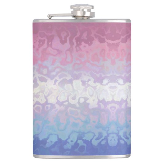 Trippy Ripply Groovy Excentrieke Bigender Pride Vl Heupfles (Voorkant)