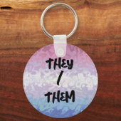 Trippy Ripply Groovy Excentrieke Bigender Pride Vl Sleutelhanger (Voorkant)
