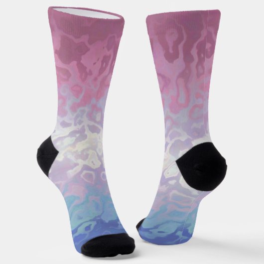 Trippy Ripply Groovy Excentrieke Bigender Pride Vl Sokken (Gebogen)