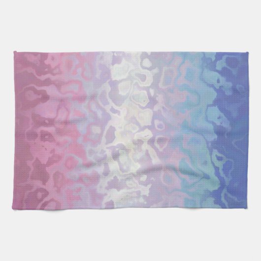 Trippy Ripply Groovy Excentrieke Bigender Pride Vl Theedoek (Horizontaal)
