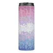 Trippy Ripply Groovy Excentrieke Bigender Pride Vl Thermosbeker (Achterkant)