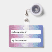 Trippy Ripply Groovy Excentrieke Bigender Pridevla Badge (Voorzijde met uittrekbare clip)