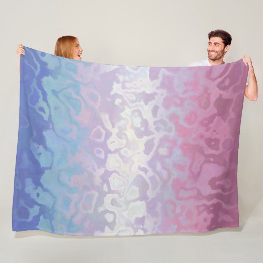 Trippy Rippy Groovy Excentrieke Bigender Pride Vla Fleece Deken (In situ)