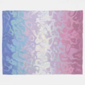 Trippy Rippy Groovy Excentrieke Bigender Pride Vla Fleece Deken (Voorkant (Horizontaal))