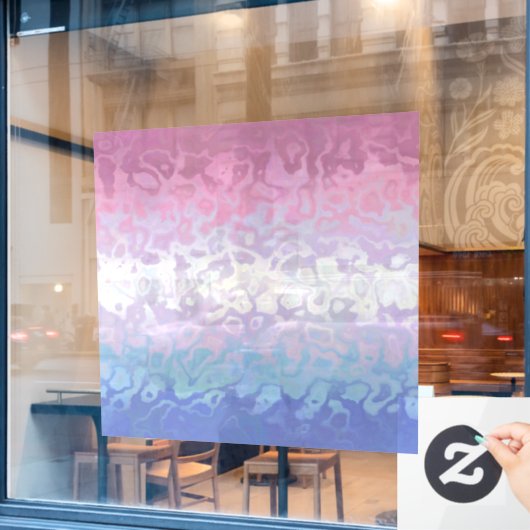 Trippy Rippy Groovy Excentrieke Bigender Pride Vla Raamsticker (Cafe Raam)