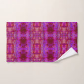 Trippy Rode en Magenta Impressionistisch Landschap Bad Handdoek (Handdoek)